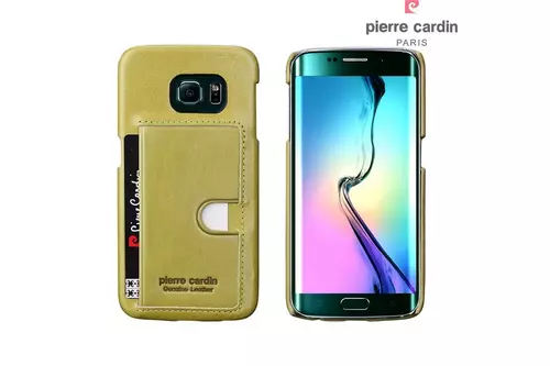 Telefontok Samsung Galaxy S6 Edge - G925 - Pierre Cardin Valódi Bőr Tok - Zöld (8719273214398)