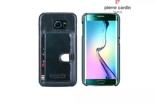 Telefontok Samsung Galaxy S6 Edge - G925 - - Pierre Cardin Valódi Bőr Tok D Zöld (8719273214404)