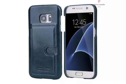 Telefontok Samsung Galaxy S7 - G930F - Pierre Cardin Valódi Bőr Tok - D Zöld (8719273214459)