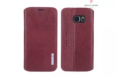 Telefontok Pierre Cardin Kihajtható Valódi Bőr Tok Samsung Galaxy S6 Edge - G925 - Piros (8719273215753)
