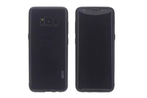Telefontok UNIQ Szilikon Tok Samsung Galaxy S8+ - Fekete csillogós műanyag hátlaptok (8719273252659)