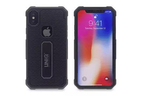 Telefontok UNIQ Szilikon Tok iPhone X / iPhone XS - Fekete (8719273253472)
