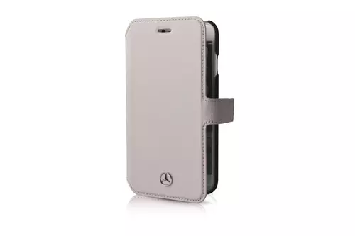 Telefontok Mercedes-Benz Kihajtható Tok Pure Line For iPhone 6 Plus / 6s Plus - Szürke (3700740363898)