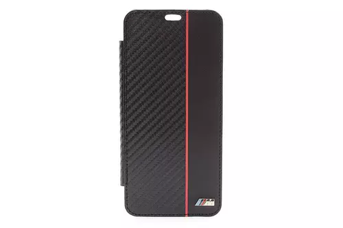 Telefontok Samsung Galaxy S9+ - BMW Kihajtható Tok Carbon Stripe For Piros (3700740426555)