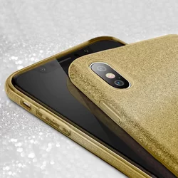 Telefontok Samsung J4 2018 - Glitter szilikon tok arany-3