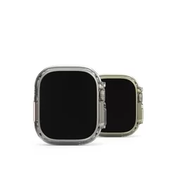 Ringke Slim műanyag védő tok Apple Watch Ultra 1 / 2 (49 mm) okosórához titániumszürke+átlátszó-4
