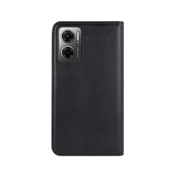 Telefontok Xiaomi Redmi 10 5G - Smart Magnetic fekete szilikon keretes mágneses könyvtok-1