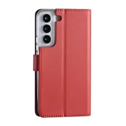 Telefontok Samsung Galaxy S22 - piros ráhajtófüles könyvtok-1