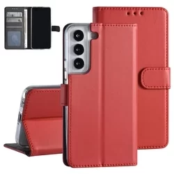 Telefontok Samsung Galaxy S22 - piros ráhajtófüles könyvtok-3