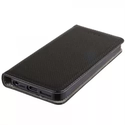 Telefontok Huawei P10 - fekete mágneses szilikon keretes könyvtok -3