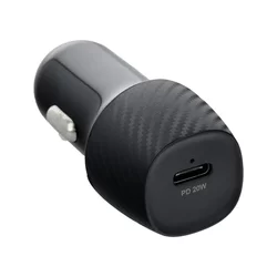 Autós töltő: CC281 - Type-C (USB-C) autós gyorstöltő, fekete, 20W-3