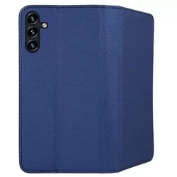 Telefontok Samsung Galaxy A14 5G - kék mágneses szilikon keretes könyvtok-2