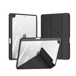 Tablettok iPad 2021 10.2 (iPad 9) - DUX DUCIS Magi fekete ütésálló tok, ceruzatartóval-1