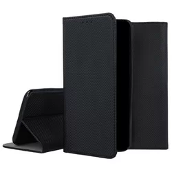 Telefontok Oppo A57s - fekete mágneses szilikon keretes könyvtok-3