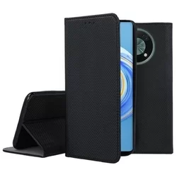 Telefontok Huawei nova Y90 - fekete mágneses szilikon keretes könyvtok-3