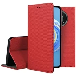 Telefontok Huawei nova Y90 - piros mágneses szilikon keretes könyvtok-3