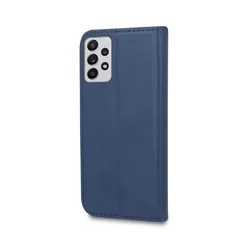 Telefontok Samsung Galaxy A13 (A135F / A137F) - Smart Magnetic kék szilikon keretes mágneses könyvtok-1