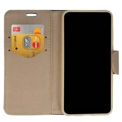 Xiaomi Redmi A1 Telefontok - Fancy fekete / arany mágneses szilikon keretes könyvtok-1