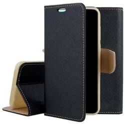 Xiaomi Redmi A1 Telefontok - Fancy fekete / arany mágneses szilikon keretes könyvtok-3