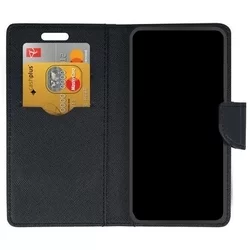 Xiaomi Redmi A1 Telefontok - Fancy arany / fekete mágneses szilikon keretes könyvtok-1