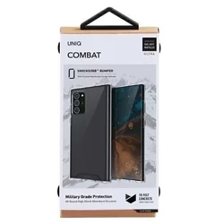 Telefontok Samsung Galaxy Note 20 Ultra - UNIQ Combat - ütésálló átlátszó műanyag tok fekete kerettel-1