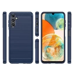 Telefontok Samsung Galaxy A14 5G - Carbon Fiber kék szilikon tok-5