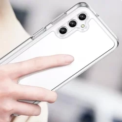 Telefontok Samsung Galaxy A14 5G - átlátszó hátlap tok, átlátszó szilikon kerettel-4