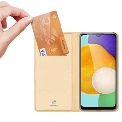 Samsung Galaxy A14 5G Telefontok - Dux Ducis arany könyvtok-7
