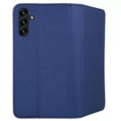 Telefontok Samsung Galaxy A54 5G - kék mágneses szilikon keretes könyvtok-2