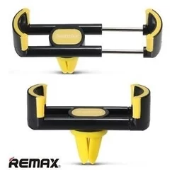 Autós telefontartó: Remax RM-C17 fekete-sárga szellőzőrácsra rögzíthető 360 fokban elforgatható autós tartó 55-85mm-1