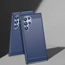 Telefontok Samsung Galaxy S23 Ultra - CARBON kék szilikon tok-2