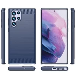 Telefontok Samsung Galaxy S23 Ultra - CARBON kék szilikon tok-4