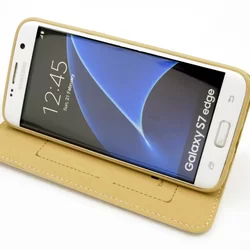 Telefontok UNIQ Arany Kihajtható Tok - Samsung Galaxy S7 Edge (8719273222164)-2