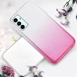 Telefontok Samsung Galaxy A54 5G - Ezüst / pink Shiny tok-2