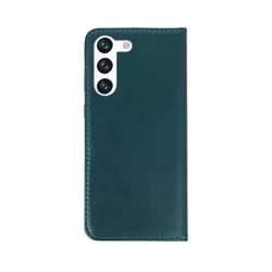Telefontok Samsung Galaxy S23+ (S23 Plus) - Smart Magnetic zöld szilikon keretes mágneses könyvtok-2