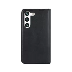 Telefontok Samsung Galaxy S23+ (S23 Plus) - Smart Magnetic fekete szilikon keretes mágneses könyvtok-1