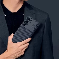 Telefontok Samsung Galaxy S23+ (S23 Plus) - Nillkin csúsztatható kameravédős fekete hátlap tok-6
