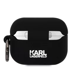 Airpods PRO 1 tartó: Karl Lagerfeld 3D Karl Head - fekete szilikon tok-1