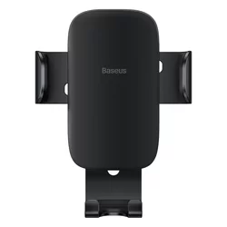 Telefontartó: Baseus Metal AgeⅡ - Univerzális, fekete szellőzőrácsra rögzíthető telefontartó, 360°-ban forgatható (kör alakú szellőzőre is)-2