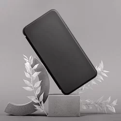 Telefontok Samsung Galaxy S23+ (S23 Plus) - Piano fekete könyvtok, áttetsző ütésálló szilikon kerettel-3