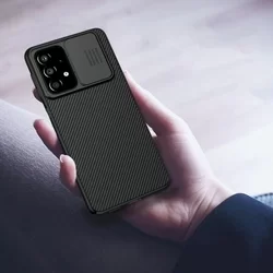 Telefontok Samsung Galaxy A33 5G - Nillkin csúsztatható kameravédős fekete hátlap tok-4