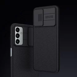 Telefontok Samsung Galaxy M23 5G - Nillkin csúsztatható kameravédős fekete hátlap tok-3