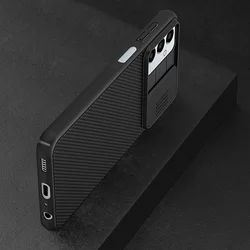 Telefontok Samsung Galaxy M23 5G - Nillkin csúsztatható kameravédős fekete hátlap tok-5