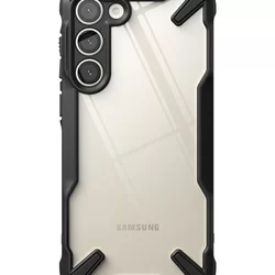 Telefontok Samsung Galaxy S23 - Ringke Fusion X fekete ütésálló tok-1