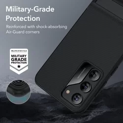 Telefontok Samsung Galaxy S23 - ESR AIR SHIELD Boost - fekete ütésálló, kitámasztható hátlap tok-1
