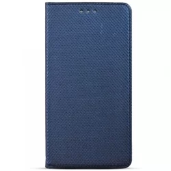 Telefontok Samsung Galaxy S10 - kék mágneses szilikon keretes könyvtok-1