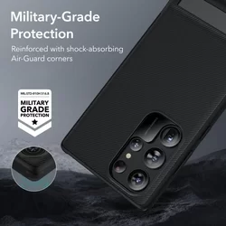 Telefontok Samsung Galaxy S23 Ultra - ESR AIR SHIELD Boost - fekete ütésálló, kitámasztható hátlap tok-2