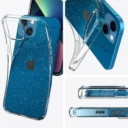 Telefontok iPhone 13 mini - Spigen Liquid Crystal Glitter - átlátszó hátlap tok-2