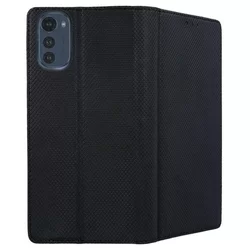 Telefontok Motorola Moto E32s - fekete mágneses szilikon keretes könyvtok-2