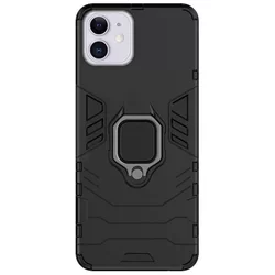 Telefontok iPhone 12 mini - Ring Armor ütésálló fekete tok kitámasztóval-1